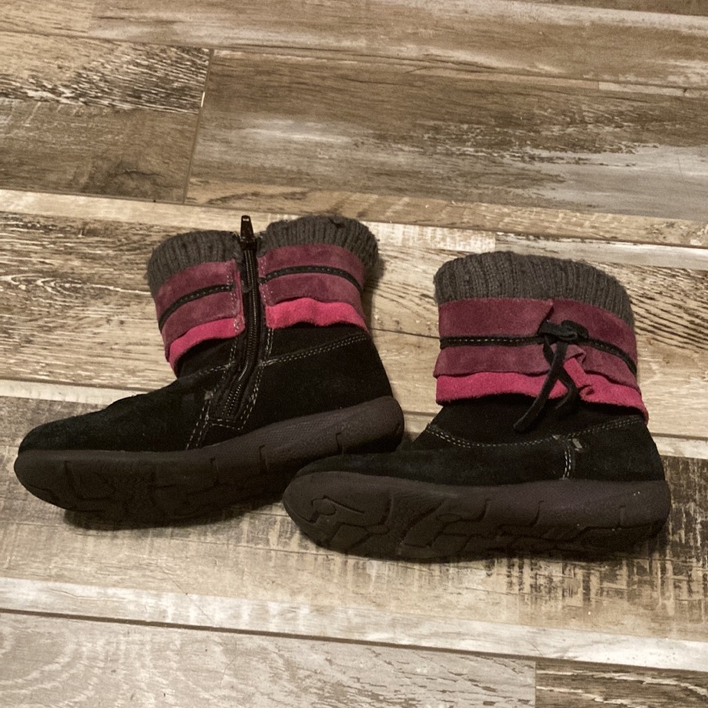 Beeko suede black, purple, pink boots. Well loved and worn sz. 28 (EU) 11 (US) - Picture 4 of 9